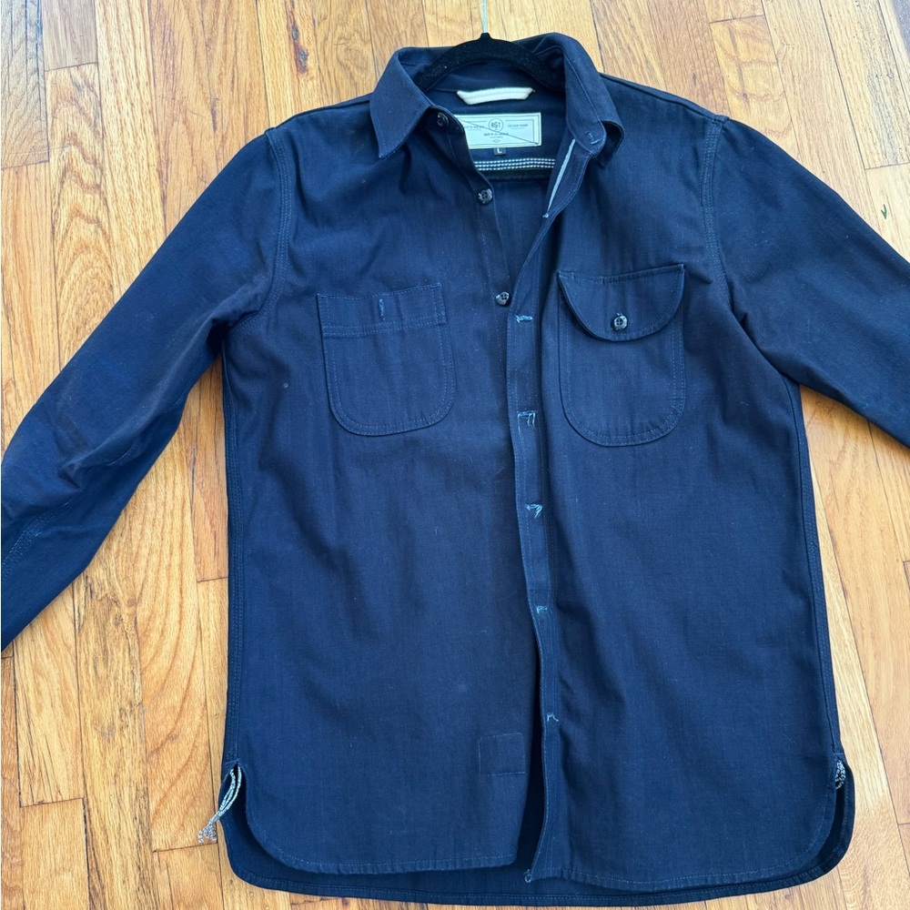 Rogue Territory - Indigo Selvedge Canvas work shirt - size L